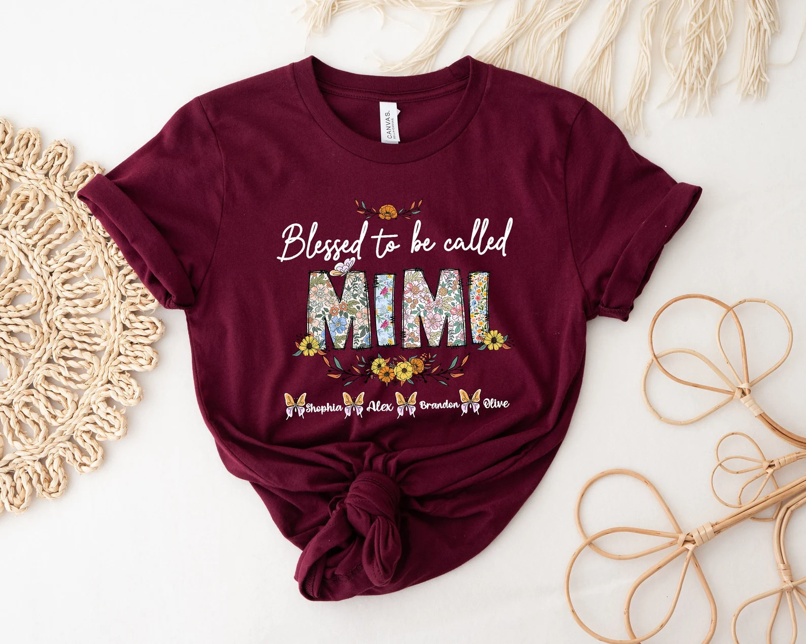 Blessed To Be Called Mimi Shirt, Custom Mimi Shirt, Personalized Mimi T-shirt