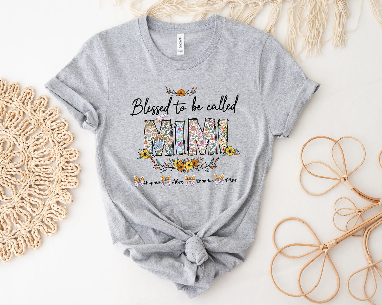 Blessed To Be Called Mimi Shirt, Custom Mimi Shirt, Personalized Mimi T-shirt