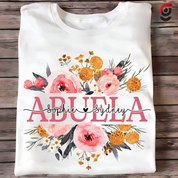 Personalized Grandma Shirt with Grandkids Names, Floral Nana T-Shirt