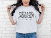 Custom Floral Mama Shirt, Cute Retro Flowers Mom Shirt With Kids Names