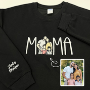 Embroidered Mama Sweatshirt｜With Custom Portrait｜From Your Photo