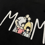 Embroidered Mama Sweatshirt｜With Custom Portrait｜From Your Photo