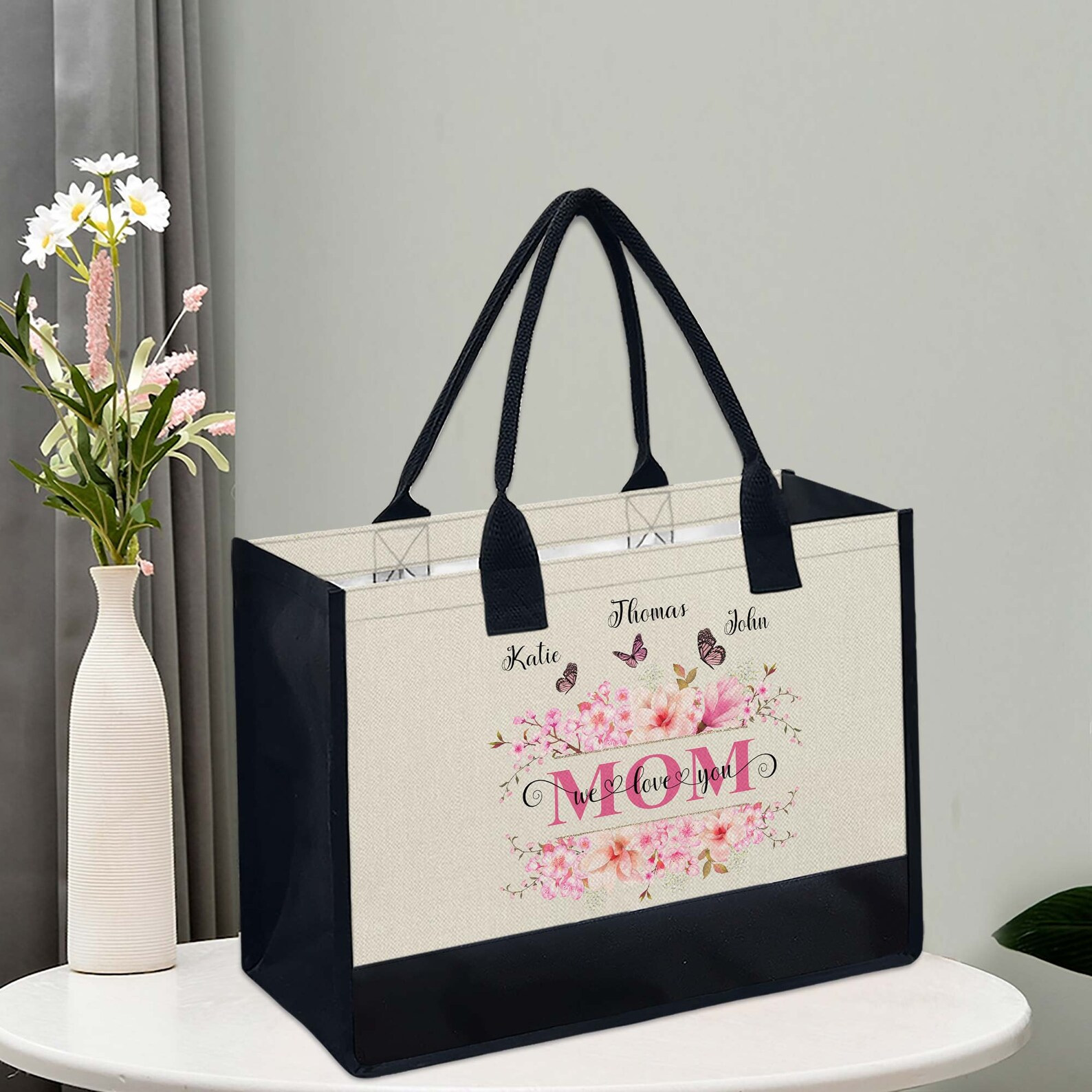 Personalized Mom/Grandma Getaway Bag With Kids/Grandkids Name