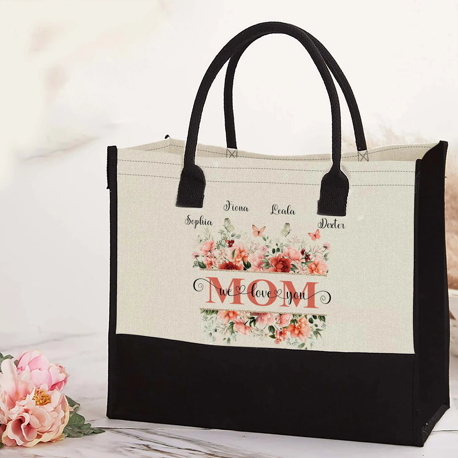 Personalized Mom/Grandma Getaway Bag With Kids/Grandkids Name