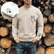 Personalisiertes Sweatshirt mit individuellem Namen und Datum für den besten Vater