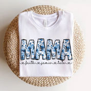 Blue Flowers Floral Mama T-shirt Sweatshirt Hoodie