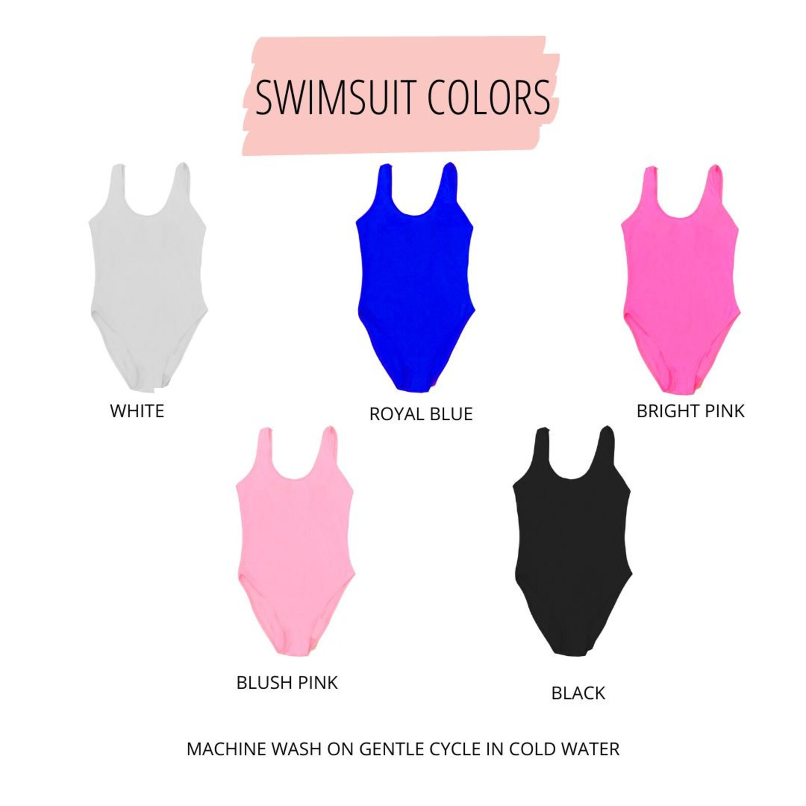 Custom Text Swimsuit - One Piece Personalized Pool Party Swimsuits