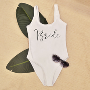 Custom Text Swimsuit - One Piece Personalized Pool Party Swimsuits