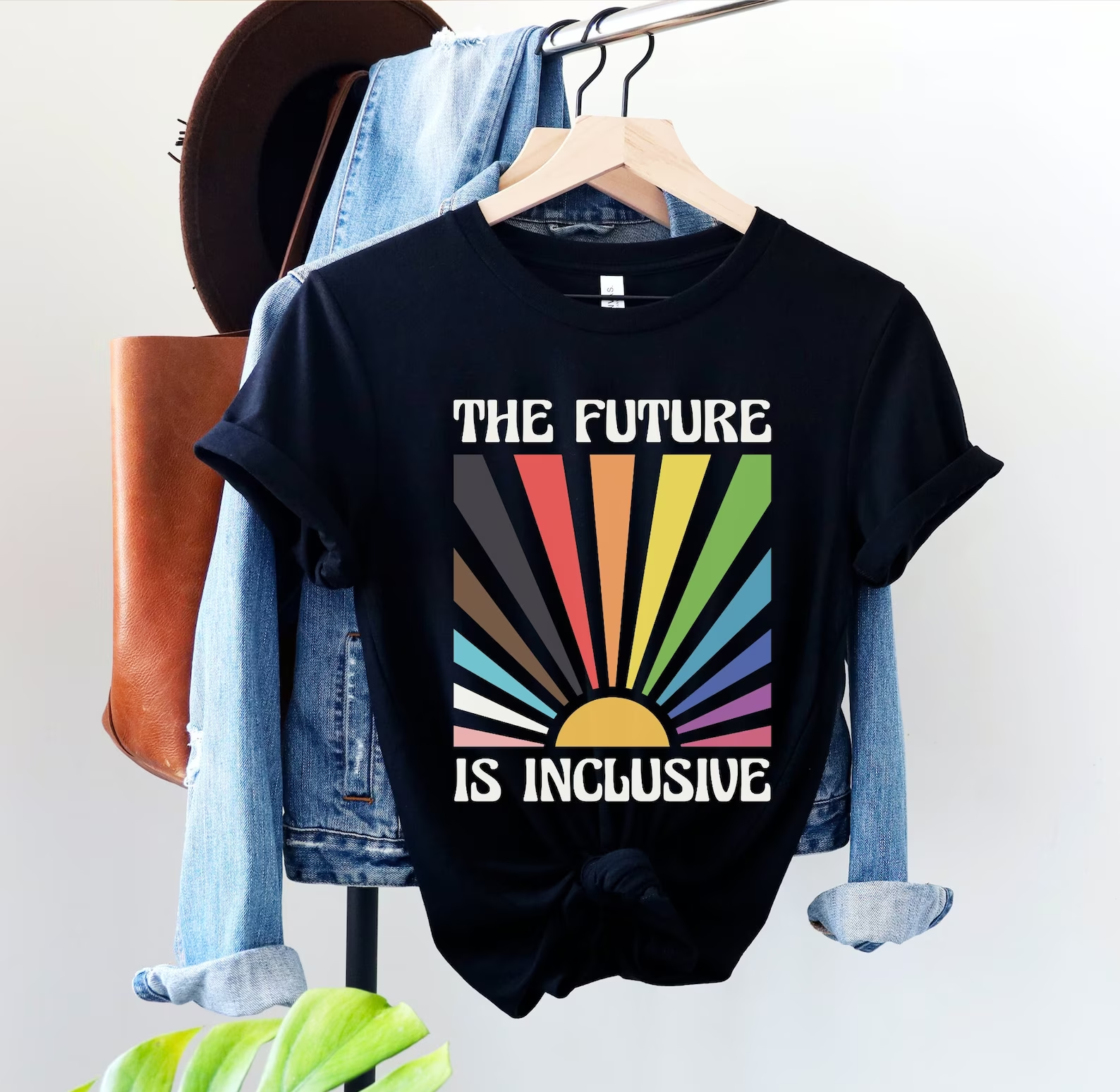 The Future is Inclusive, Rainbow Pride Tee, Trans Rights Top