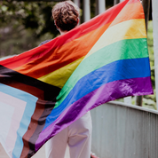 Progress Pride Large Quality Flag 5x3 ft, stitched hems and durable flag grommets