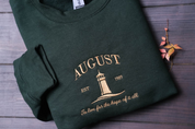 August Embroidered Sweatshirt｜Live for the hope of it all｜Inspirational Sweatshirt