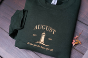 August Embroidered Sweatshirt｜Live for the hope of it all｜Inspirational Sweatshirt