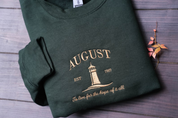 August Embroidered Sweatshirt｜Live for the hope of it all｜Inspirational Sweatshirt