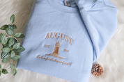 August Embroidered Sweatshirt｜Live for the hope of it all｜Inspirational Sweatshirt