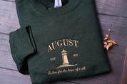 August Embroidered Sweatshirt｜Live for the hope of it all｜Inspirational Sweatshirt