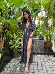 Hand tie dye dress, goddess dress, Long kaftan, Oversized Caftan