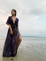 Hand tie dye dress, goddess dress, Long kaftan, Oversized Caftan