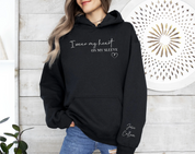 Custom Embroidered｜Heart on Sleeve｜Sweatshirt Hoodie