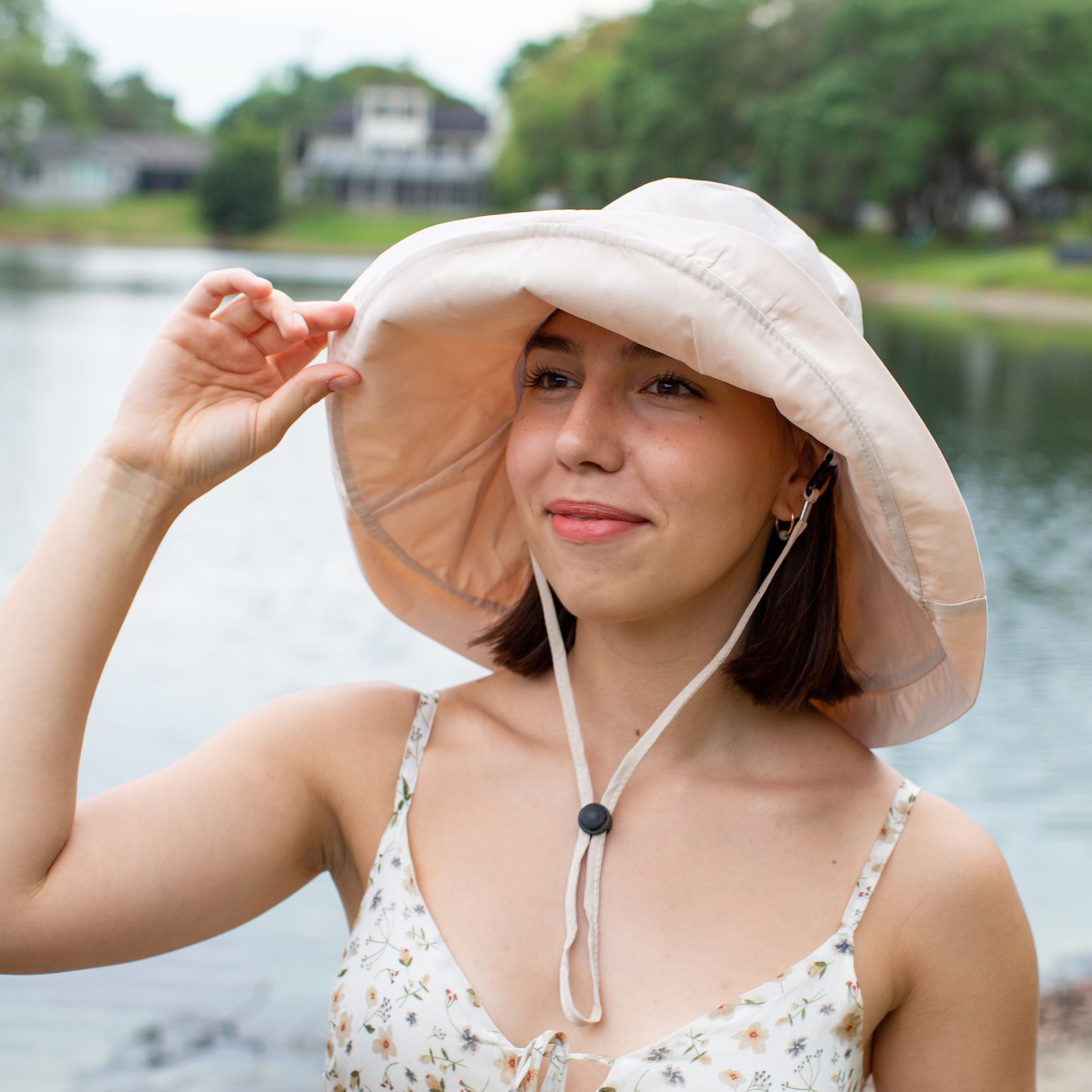 Adjustable Size Womens to Fit All Heads Soft Brim Hat for Ladies Floppy Extra Wide