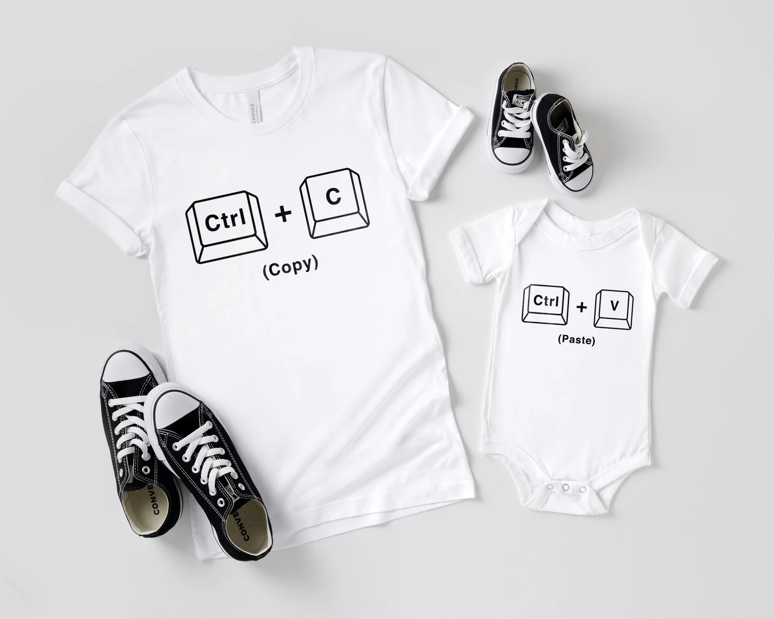 Copy Paste Shirt Set | Dad and Baby Matching Shirts | Copy and Paste Dad and Daughter Shirts