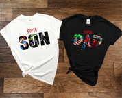 Set Superhero Dad Shirt | Super Dad Super Son Shirt | Dad Son Fits