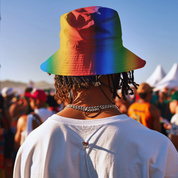 Rainbow Festival Bucket Hat with adjustable string