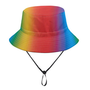 Rainbow Festival Bucket Hat with adjustable string