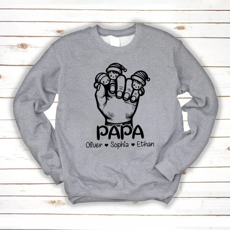 Dad and son hand sweatshirt