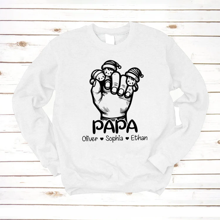 Dad and son hand sweatshirt