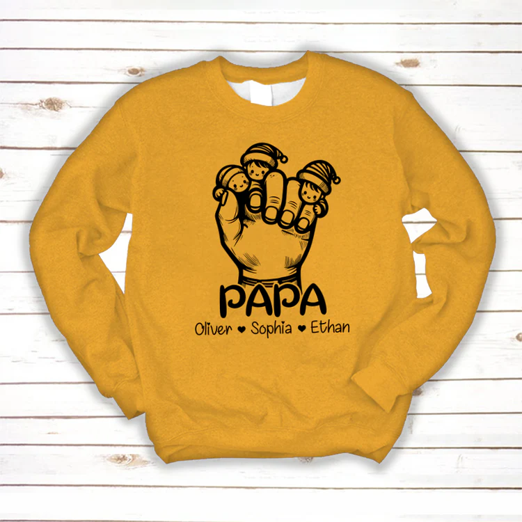 Dad and son hand sweatshirt