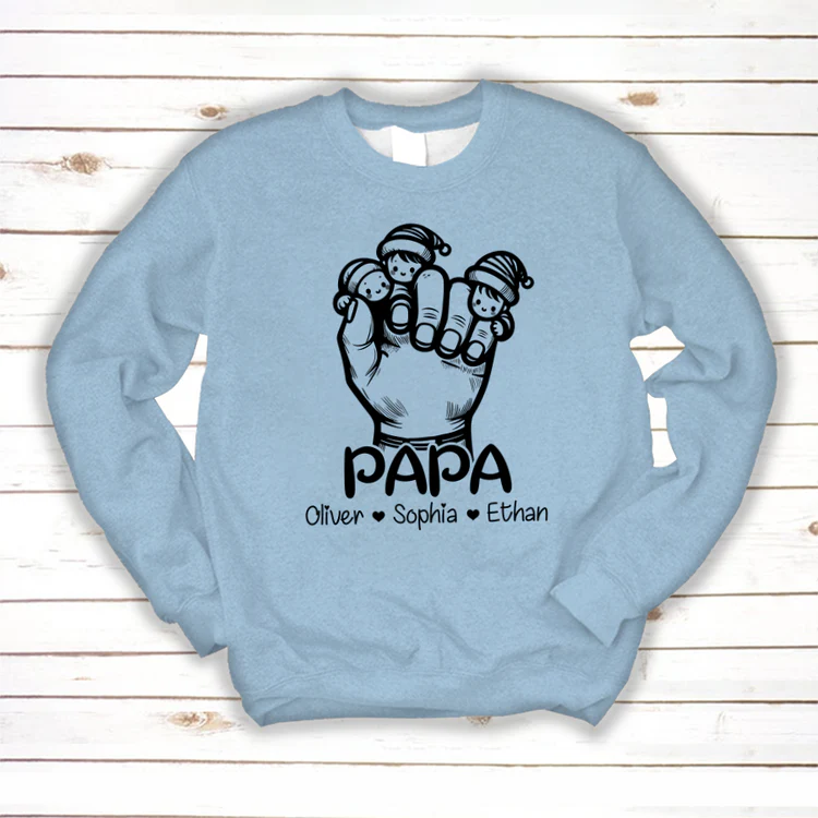 Dad and son hand sweatshirt