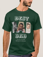 Best Dad Ever Custom Family Photo Father's Day T-Shirt