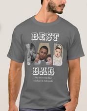 Best Dad Ever Custom Family Photo Father's Day T-Shirt