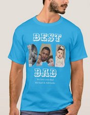 Best Dad Ever Custom Family Photo Father's Day T-Shirt