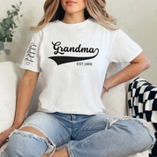 Custom Big MAMA With Kid's Name On Sleeve Sweatshirt