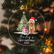 Personalized Dog's First Christmas Ornament 2024