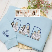 👨‍👩‍👧‍👦✨ Custom Family Embroidered Sweatshirt – A Unique and Heartwarming Gift for Dad or Mom