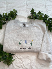 Birth month embroidered sweatshirt | Mama embroidered sweatshirt