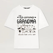 Mothers Day Gift, Grandma Shirt, Personalized Names Tee