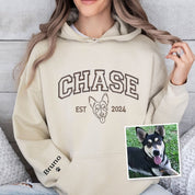 Personalized Embroidered | Dog Hoodie | Dog Name | Sweatshirt T-shirt