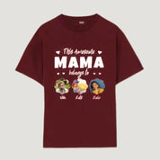 This Awesome Mama Belong to, Personalized Mom Shirt with Kid's Name