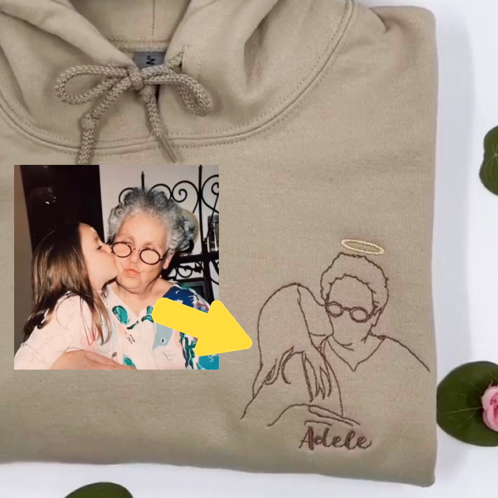 Embroidered Tshirt｜Portrait Sweatshirt｜Gift｜Family｜Anniversary