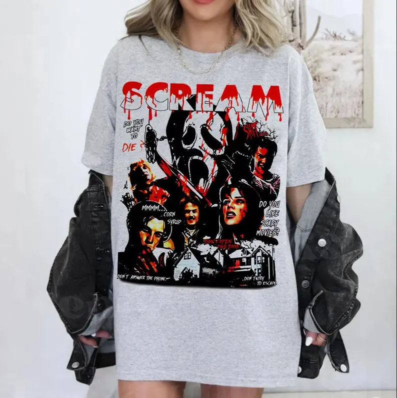 Ghost Face Scream Horror Movie Shirt