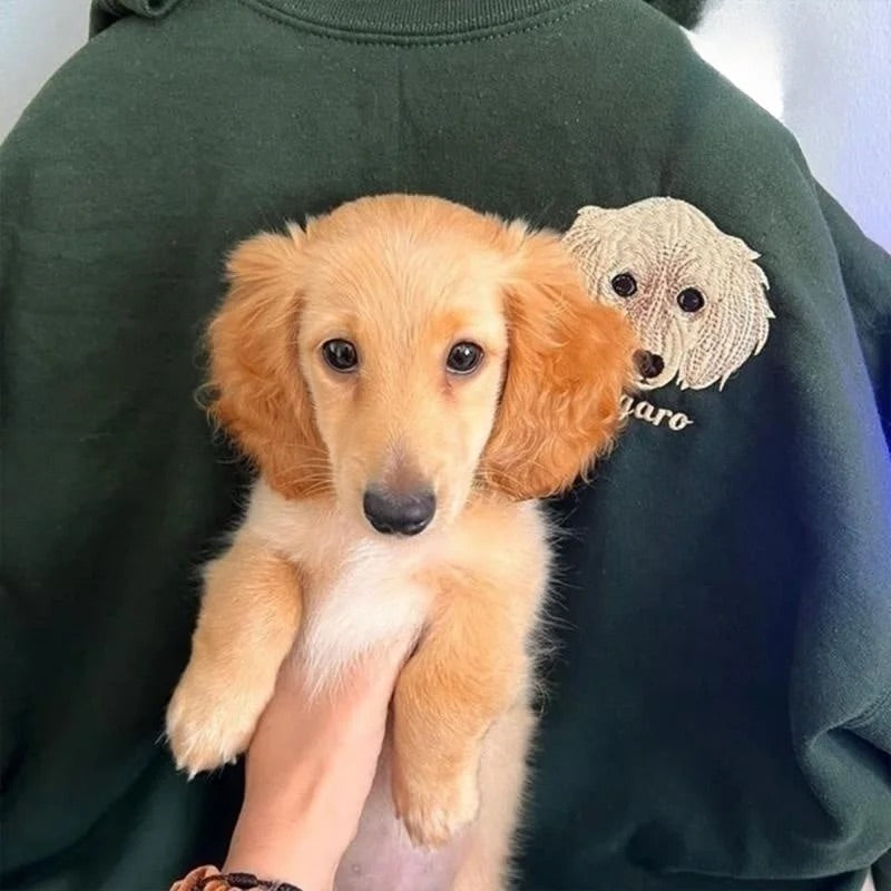 Personalized Pet Portrait｜Embroidered Sweatshirt｜For Pet Lover