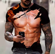 Muscle Shirt｜Personalized Short Sleeve｜Pectoral muscle spoof｜3D stereoscopic