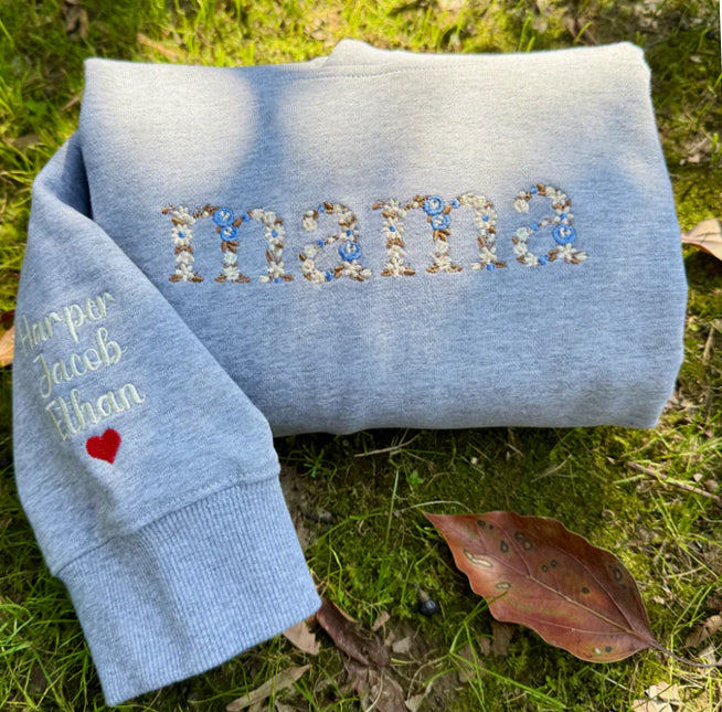 Custom Embroidered  Mama Sweatshirt