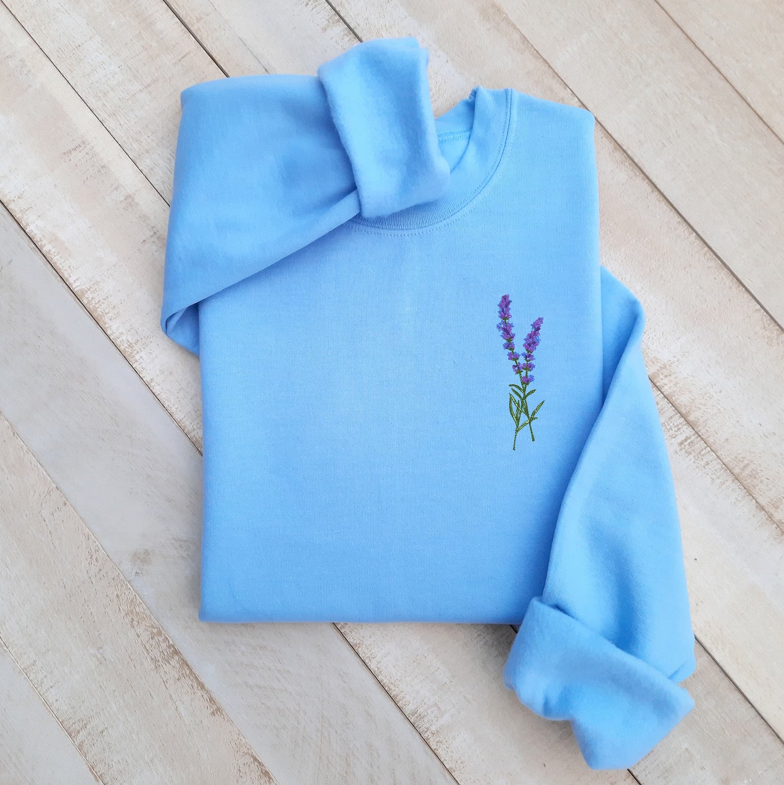 Embroidered｜Lavender｜Sweatshirt