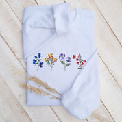 Unisex Floral Embroidered Sweatshirt