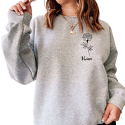 Personalized Birth Month Flower Hoodie, Sentimental Gift Ideas