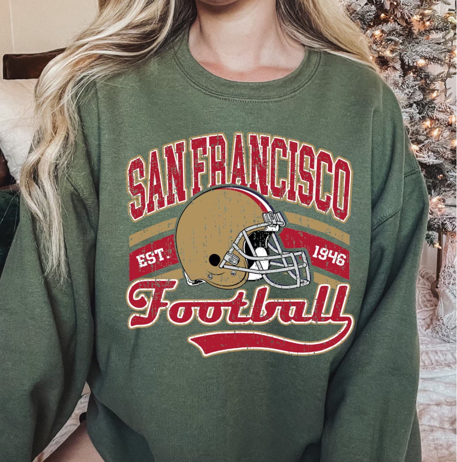 San Francisco Sweatshirt, San Francisco Football Sweater, Vintage Style San Francisco Football Hoodie